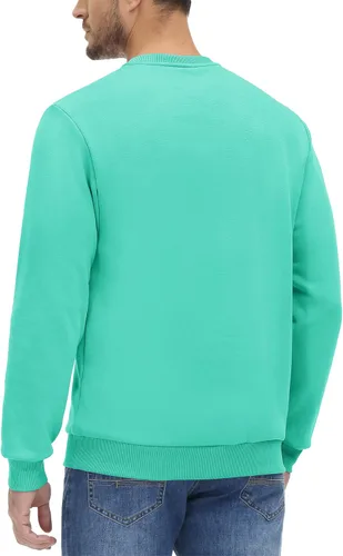 Vista 47 de MAGCOMSEN Sudadera de cuello redondo para hombre de manga larga casual cálida de forro polar