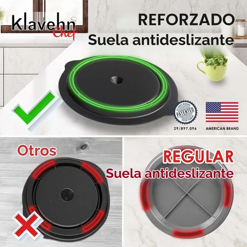 Vista 4 de American Brand - Trituradora de pollo de 3 capas con placa desmontable + cepillo especial, doble antideslizante, sin BPA, resistente al calor, apta