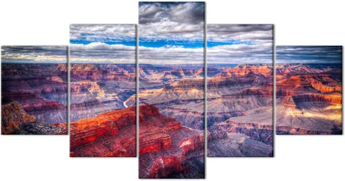Vista 40 de TUMOVO 5 piezas de arte en lienzo para pared, hermoso castillo de piedra de cisne con paisajes naturales de selva al atardecer, paisajes naturales