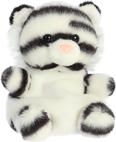 Vista 2 de Aurora® Adorable Palm Pals™ Kira White Tiger™ - Juego de bolsillo - Diversión coleccionable - Blanco 5 pulgadas