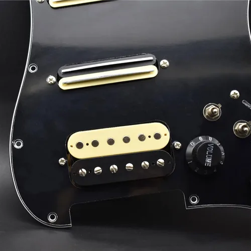 Vista 6 de Colaxi Repuesto de pastilla de guitarra, resistente, fácil instalación, cargado, precableado, práctico blanco, duradero para piezas de guitarra