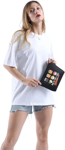 Vista 6 de POFULL Regalo para amantes del sushi, bolsa de cosméticos This is How I Roll, regalo de fiesta de sushi, cocina japonesa, regalo para amantes