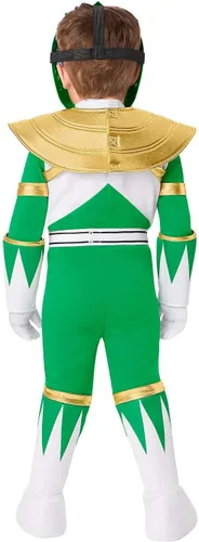 Vista 2 de Spirit Halloween Mighty Morphing Power Rangers - Disfraz de Ranger verde para niño