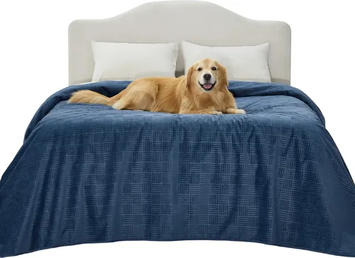 Vista 33 de Bedsure Funda de cama impermeable lavable para perros, manta impermeable para sofá y cama individual, protector ligero de muebles para mascotas