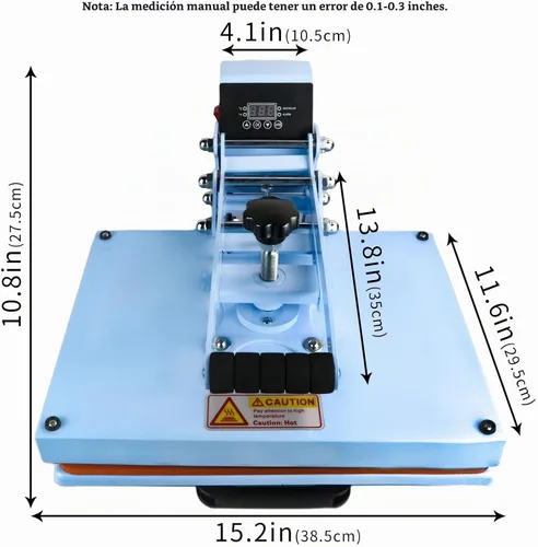 Vista 2 de 15.2x11.6 máquina de prensa térmica para camisetas con cajón y máquina de sublimación de panel digital