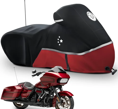 Vista 13 de Funda para motocicleta 420D resistente para todas las estaciones, universal, impermeable, protección al aire libre, 86" XL, funda para vehículo/negro