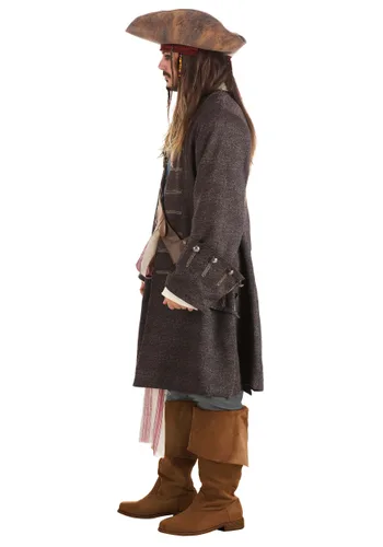 Vista 5 de Disfraz de Capitán Jack Sparrow para Hombre de Piratas del Caribe de Disney Multicolor