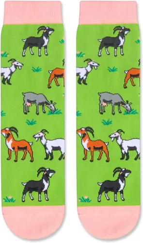Vista 3 de Zmart Cute Farm Animal Socks for Girls Pigs Socks Pigs Gifts Goats Gifts Dinosaurs Socks Kids