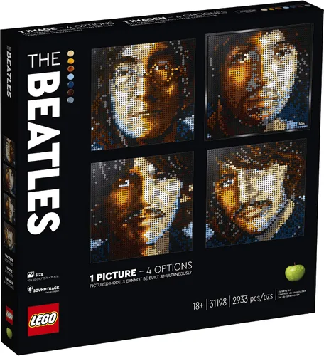 Vista 4 de LEGO Art The Beatles 31198 Kit de construcción coleccionable; un juego de arte inspirador para adultos que fomenta la construcción creativa y es un