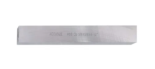 Vista 8 de Accusize Industrial Tools 1/2 x 1/2 x 4 pulg. (Ancho por Altura por TOL) Broca de herramienta HSS+5% M35 Cobalto para torno, 5095-0032 HSS + 5%