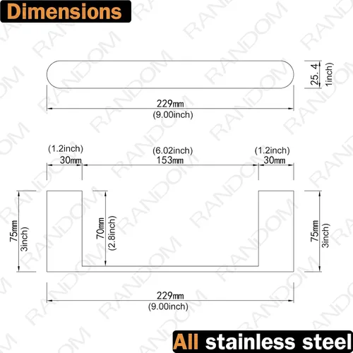 Vista 2 de RANDOM Toallero dorado cepillado de 9 pulgadas, toallero dorado para baño, toallero de cocina y paños de cocina, toallero de acero inoxidable SUS304