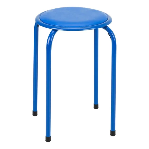 Vista 5 de Fat Catalog Taburetes apilables con asientos acolchados para niños y adultos, 17 pulgadas de altura estándar, taburetes acolchados portátiles