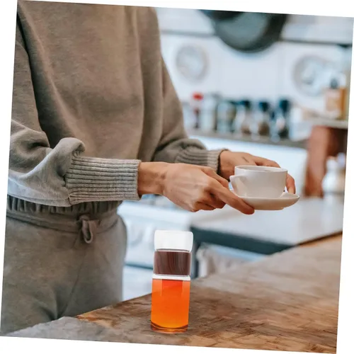 Vista 7 de Taza separadora de agua de té de doble pared, vaso de té de hoja suelta de vidrio de 6 onzas con infusor cesta de frutas y tapa a prueba de fugas