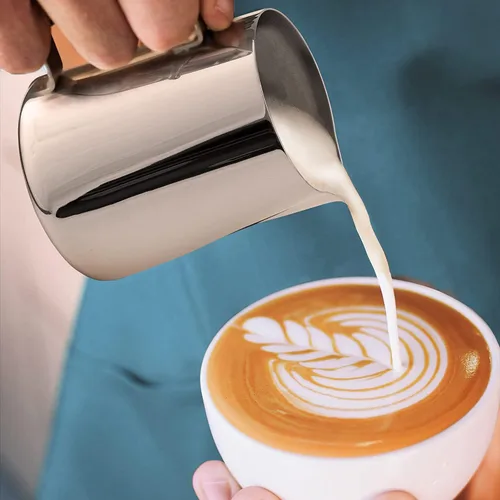 Vista 5 de Milk Boss Espumador de leche para café, juego completo de regalo de café con soporte ultra mejorado, fabricante de espuma de mano, mezclador