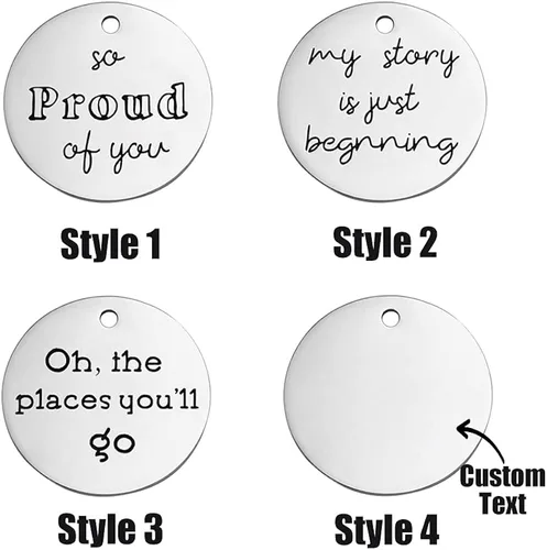Vista 7 de AILIN Borla de graduación personalizada 2024 Oval Antique Photo Charm Clase de 2023 Regalos universitarios para él y ella, Metal, No es una piedra