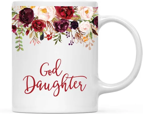 Vista 36 de Andaz Press Taza de té de cerámica para el día de la madre, regalo de 9.5 fl oz, otoño, marsala, flores burdeos, rosas, flores, tía, 1 paquete