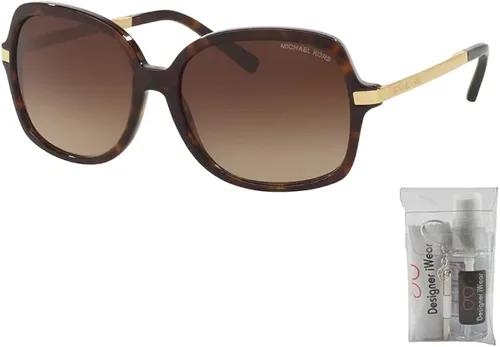 Vista 2 de Michael Kors MK2024F Adrianna Square Sunglasses for Women BUNDLE with Designer iWear Eyewear Care Kit