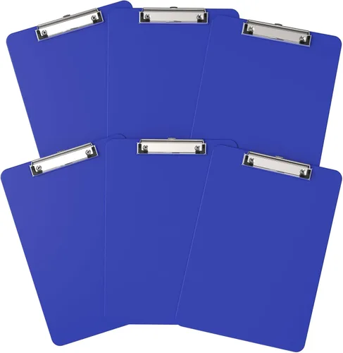 Vista 27 de Portapapeles de plástico, tablero de clip negro A4 de 8.5 x 11 pulgadas para aula, estudiantes, niños, mujeres, tamaño 9 x 12.5 pulgadas con clip