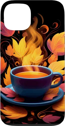 Vista 7 de iPhone 16 Coffee Autumn Leaves Fall Season Caffeine Thanksgiving Case