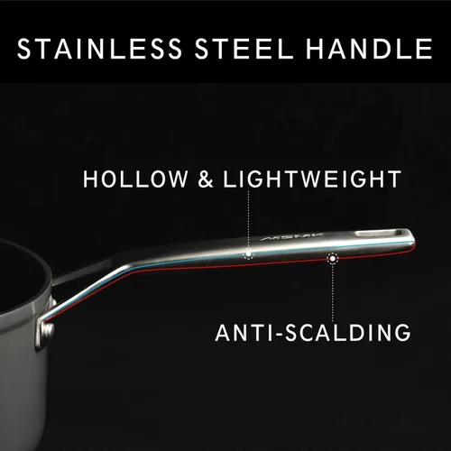 Vista 6 de MsMk - Sartén cuadrada con tapa de 9.5 pulgadas, sartén de parrilla antiadherente de titanio y cerámica, mango Stay-Cool, compatible con todas