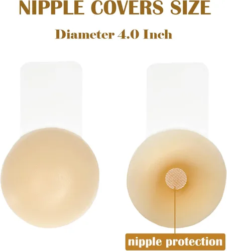 Vista 3 de Stick on Bra Nipple Covers Lift Sticky Bra Push up Reusable Silicone Bras Invisible Adhesive Bras for Women