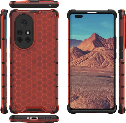 Vista 251 de Pzwoxukhov Funda compatible con Huawei Nova 3i, compatible con Huawei P Smart+ 2018 Honeycomb Anti-Drop Shock-Absorbing Case Negro