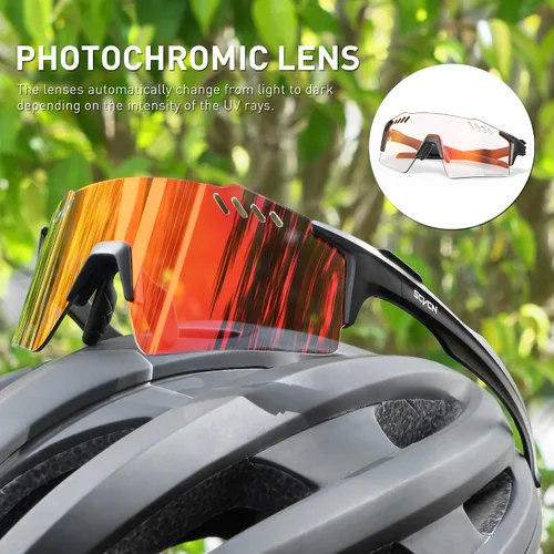 Vista 3 de SCVCN Photochromic Cycling Glasses UV400 Protection for Women Men Cycling Glasses TR90 Frame MTB Running Mountain Bike