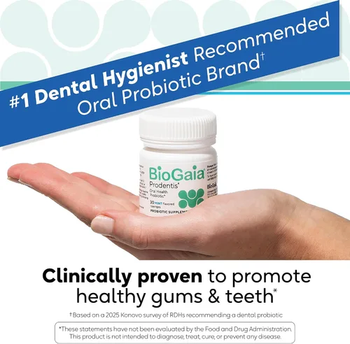 Vista 2 de BioGaia Prodentis Probióticos orales Promueve encías y dientes saludables Defiende contra el mal aliento y problemas dentales Mejora