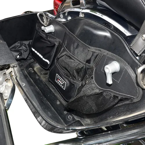 Vista 8 de Goldfire Organizador de alforjas Harley para bolsa de sillín Harley, organizador de herramientas lateral, bolsa de almacenamiento para Touring Road