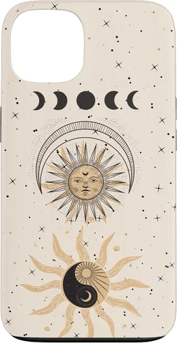 Vista 7 de Mystical Tarot Card Aesthetic Sun Moon Phases Yin Yang Space Case for iPhone 17