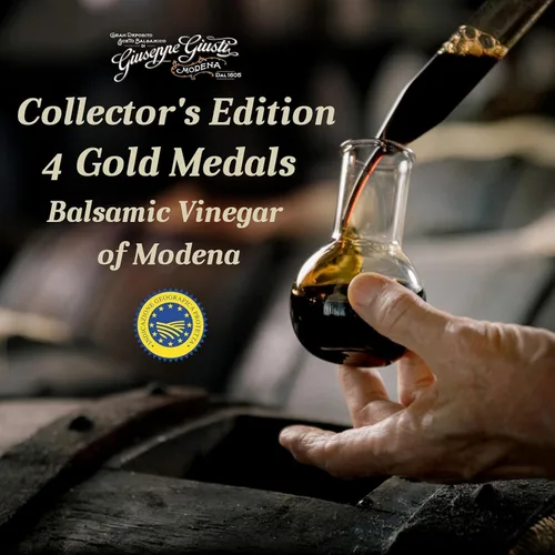 Vista 9 de Giusti 4 Medallas de Oro Vinagre Balsámico de Módena Caja - 8.45 fl oz