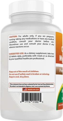 Vista 7 de Best Naturals Colina inositol (Myo Inositol) 2000 mg por porción 250 comprimidos - Sin OMG, sin gluten, fabricado en los Estados Unidos