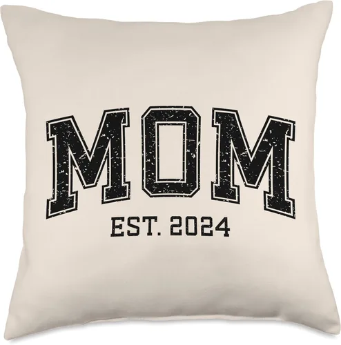 Vista 4 de Mom Est 2024 Custom Mom Personalized Mother’s Day Customized Throw Pillow