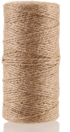Vista 9 de CCINEE Cuerda de yute natural de 328 pies de 0.039 in para artes y manualidades, cuerda de yute para jardinería, cuerda rústica natural, cuerda