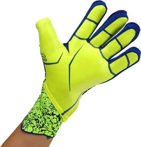 Vista 7 de Guantes de portero de fútbol, látex grueso antideslizante y transpirable, guantes de competición de entrenamiento de amortiguación premium