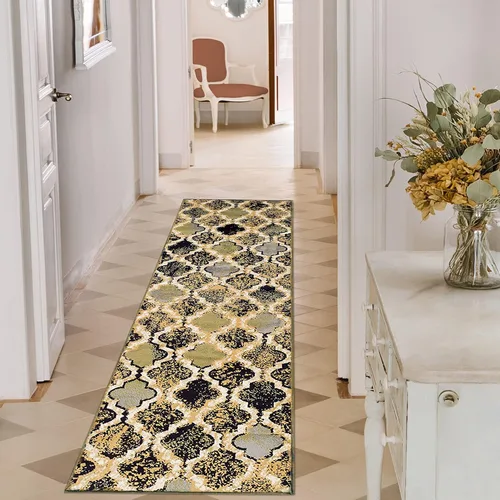 Vista 24 de BLUENILEMILLS BNM - Alfombra de pasillo para interiores con respaldo de yute, perfecta para cocina, dormitorio, madera dura, sala de estar Beige