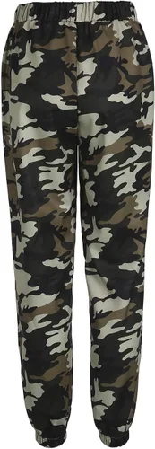 Vista 3 de Pantalones deportivos de camuflaje para mujer, cintura alta, elásticos, ajustados, ajustados, tipo cargo, para hacer harén, hip hop, rock