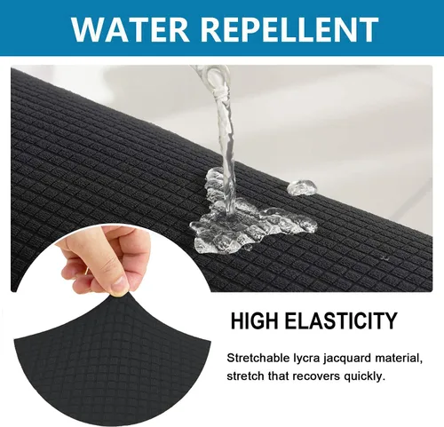 Vista 3 de Fundas repelentes al agua para reposabrazos de sofá, tela elástica de elastano, antideslizante, protector de muebles, fundas para sillón reclinable