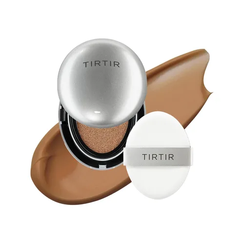 Vista 45 de [*Tamaño mini*] TIRTIR Aura Glow Silver Cushion Base de cojín coreana, (#13N Fair Ivory, 0.15 onzas líquidas)