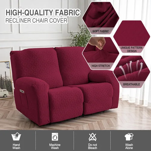 Vista 166 de Gennia Funda Impermeable para Silla Reclinable, Fundas Elásticas para Sofá Reclinable con Bolsillos, Fundas Lavables para Silla Reclinable Lazy Boy