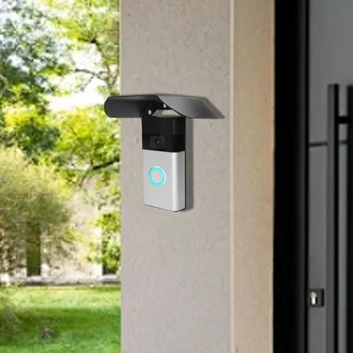 Vista 6 de Cubierta de acero inoxidable para timbre de puerta compatible con timbre de batería (2024)/Plus/1ª/2ª generación/3/4, parasol de lluvia resistente a
