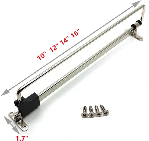 Vista 2 de Closet Pull Out Autuwintor - Barra de valet extraíble para armario, barra ajustable para ropa, montaje lateral con tornillos de montaje, acero
