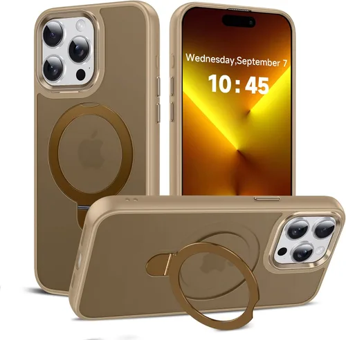 Vista 15 de LeYi Funda para iPhone 11 para MagSafe con soporte magnético, color negro