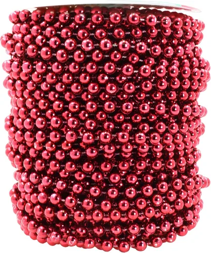 Vista 11 de Mandala Crafts Rollo de cadena de perlas negras de 0.157 pulgadas (0.157 in), guirnalda de perlas de 44 yardas para decoración de bodas, arreglos