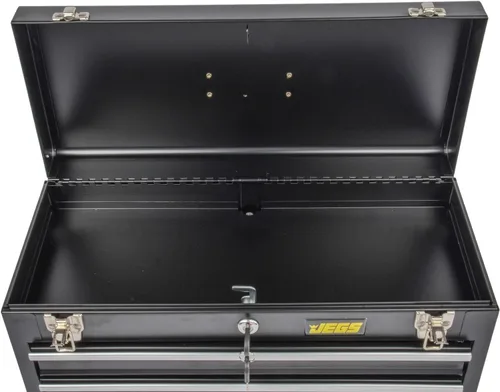 Vista 4 de JEGS Caja de herramientas de 3 cajones - Caja de herramientas de metal con correderas de cajón con rodamientos de bolas - Pestillos resistentes al