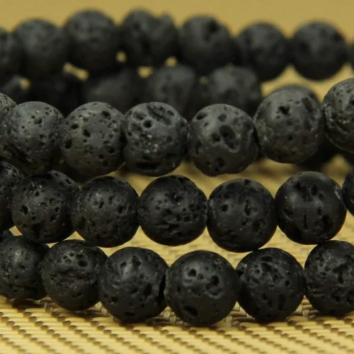 Vista 3 de Pulsera elástica de cuentas redondas de piedras semipreciosas de 0.236 in, unisex de 7 pulgadas