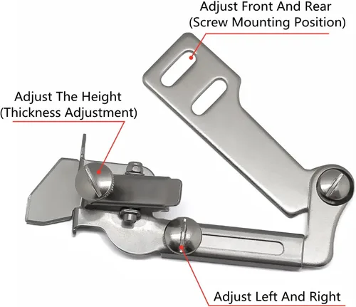 Vista 3 de Guía de costura de costura Presser Foot Fine Tucker Gauge Herramienta de bricolaje ajustable con destornillador para máquina de coser industrial