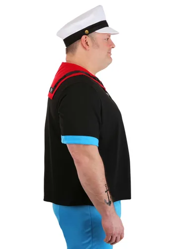 Vista 4 de Kit de Disfraz Plus Size de Popeye para Hombre Multicolor