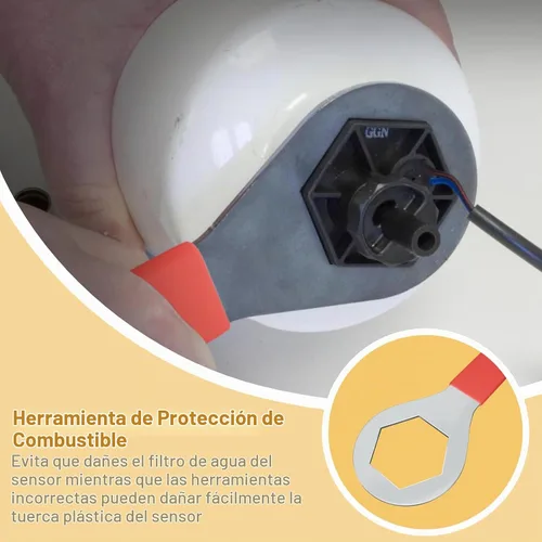 Vista 6 de Llave de filtro de combustible, llave de sensor de agua para camiones Dodge Ram 2013-2017 con 6.7 CUMMINS, herramienta separadora de agua
