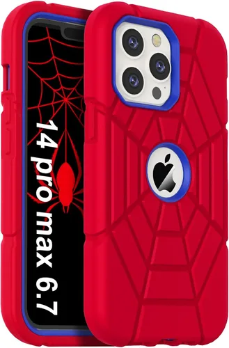 Vista 11 de Grifobes Funda diseñada para iPhone 14 Pro, silicona gruesa 3 en 1, resistente, a prueba de golpes, resistente, funda de goma de 6.1 pulgadas